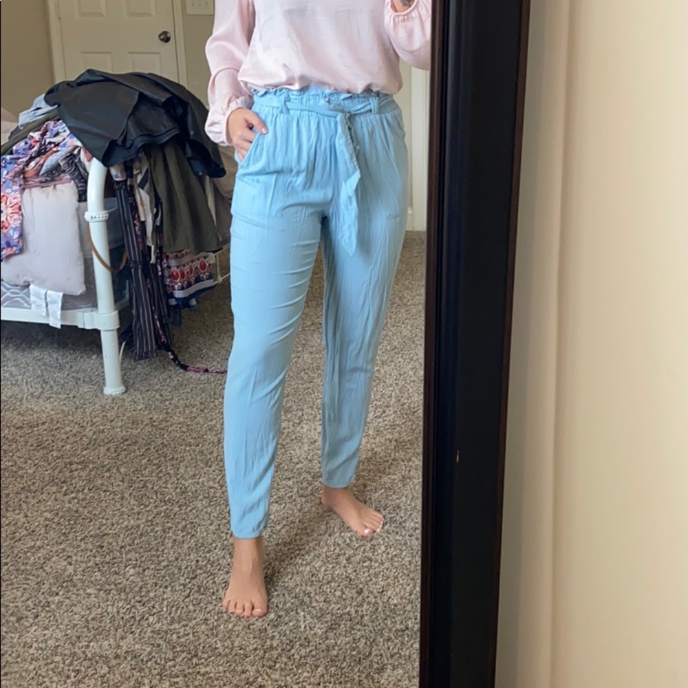 Light blue, extremely soft and comfortable pants